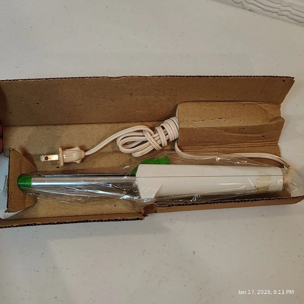 1970's Vtg Spee-d-Curl Dry Stick Curling Iron Barrel NEW Kmart MODEL NO.06-27-00